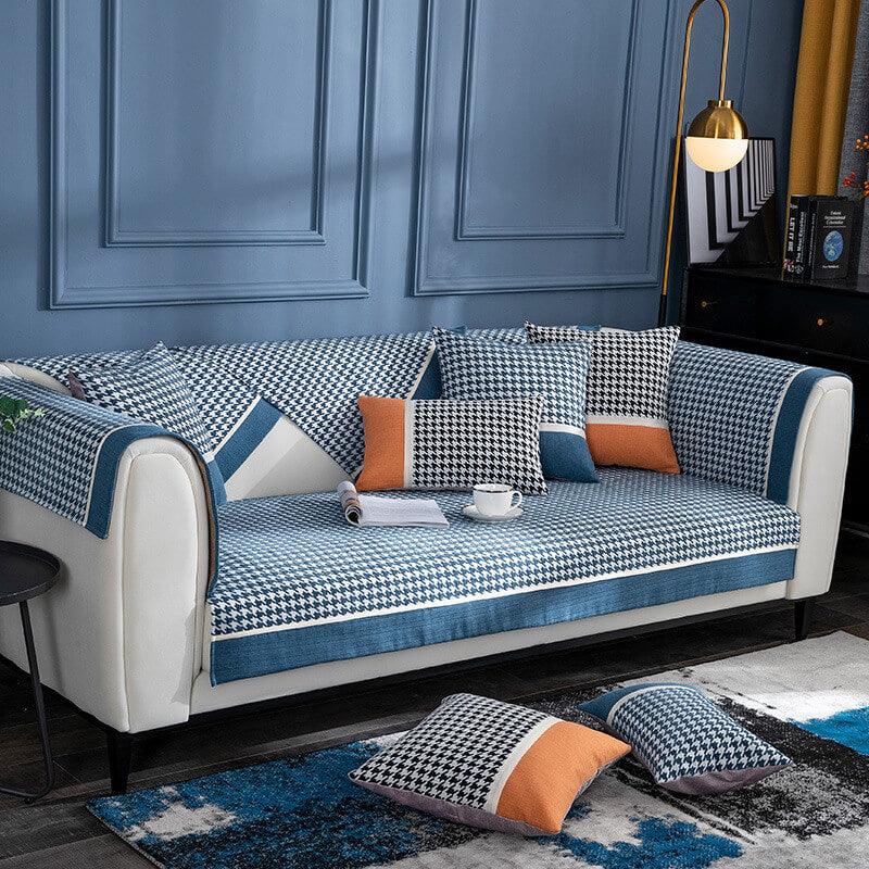 Capas de sofá antiderrapantes em tecido Chenille para todas as estações capa de sofá confortável. - MEGATOPMIX