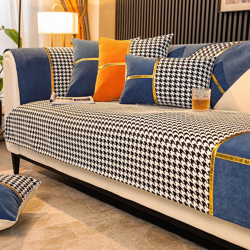 Capas de sofá antiderrapantes em tecido Chenille para todas as estações capa de sofá confortável. - MEGATOPMIX